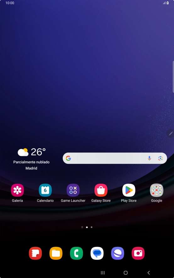 Siempre que la tablet esté encendida, podrás ver en la pantalla la cantidad de carga que hay en la batería. Cuanto más lleno esté el icono de carga de batería, mayor será la carga existente en la batería.