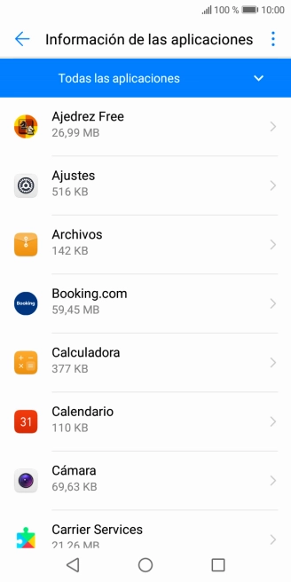 Pulsa la app deseada.
