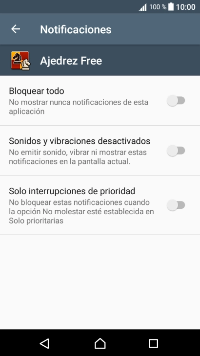 Pulsa Bloquear todo para activar o desactivar la función.