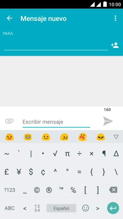 Pulsa ABC para volver a la introducción de texto.