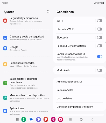 Pulsa Cuentas y copia de seguridad.