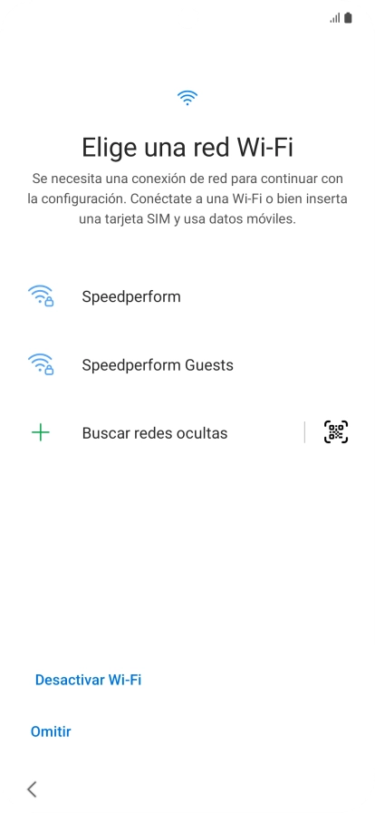 Pulsa la red deseada.