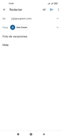 Pulsa el icono de anexos.