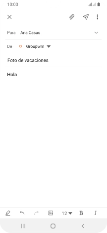 Pulsa el icono de anexos.