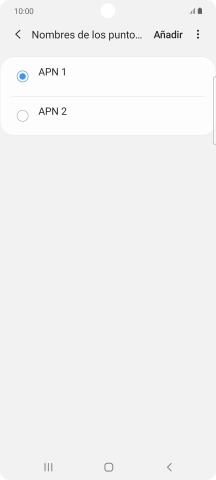 Pulsa en el campo junto a la conexión de datos para activarla.
