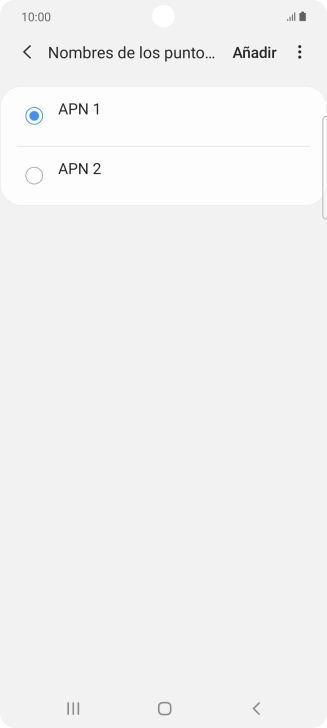 Pulsa en el campo junto a la conexión de datos para activarla.