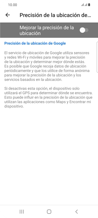 Pulsa el indicador junto a 