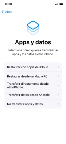 Puedes transferir el contenido de otro teléfono Android cuando el teléfono se activa antes de utilizarlo por primera vez y cuando lo restableces. Cuando aparece esta imagen de pantalla, el teléfono está listo para la transferencia de contenido desde otro teléfono Android.