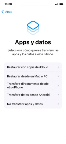 Puedes transferir el contenido de otro teléfono Android cuando el teléfono se activa antes de utilizarlo por primera vez y cuando lo restableces. Cuando aparece esta imagen de pantalla, el teléfono está listo para la transferencia de contenido desde otro teléfono Android.