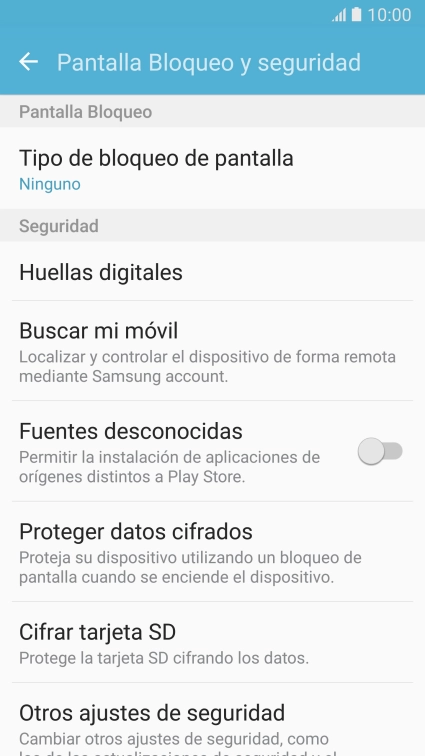 Pulsa Otros ajustes de seguridad.