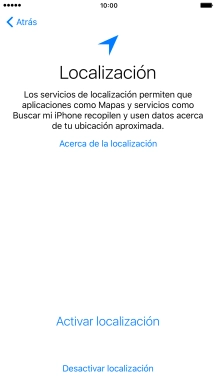 Pulsa Activar localización para activar la función.