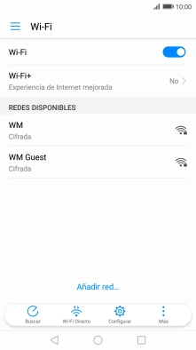 Pulsa la red wifi deseada.