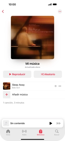 Desplázate a la categoría o a la lista de reproducción deseada y pulsa el archivo de música deseado.