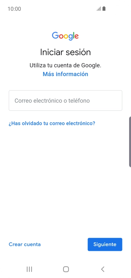 Si no tienes una cuenta de Google, pulsa Crear cuenta y sigue las indicaciones de la pantalla para ver cómo crear una cuenta nueva.
