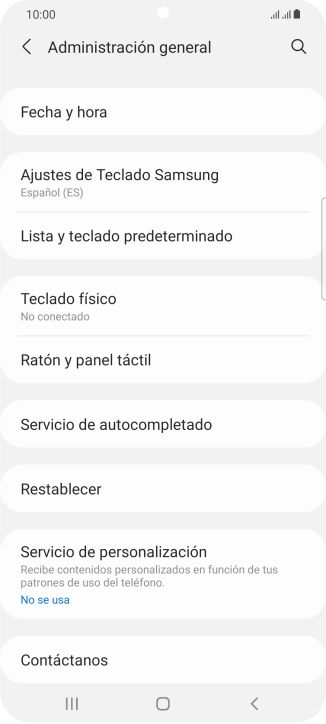 Pulsa Fecha y hora.