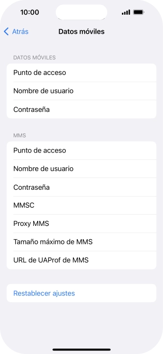 Pulsa  Punto de acceso e introduce airtelwap.es.