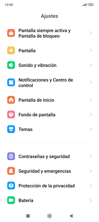 Pulsa Contraseñas y seguridad.