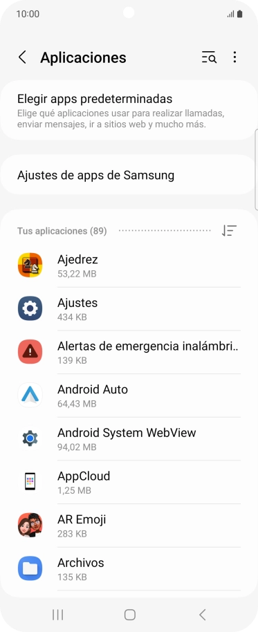 Pulsa la app deseada.