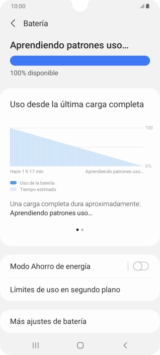 Pulsa el indicador junto al modo de ahorro de energía deseado para activar la función.