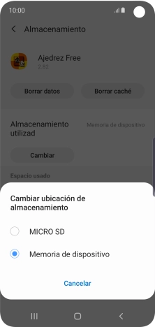Pulsa el nombre de la tarjeta de memoria.