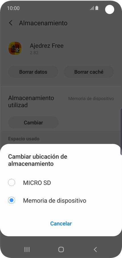 Pulsa el nombre de la tarjeta de memoria.