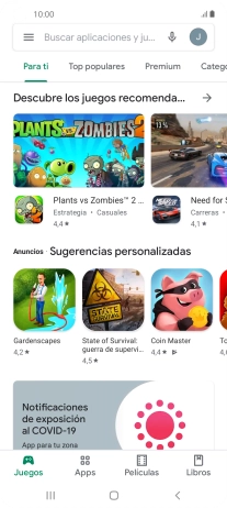 Desliza el dedo hacia la derecha desde la parte izquierda de la pantalla.