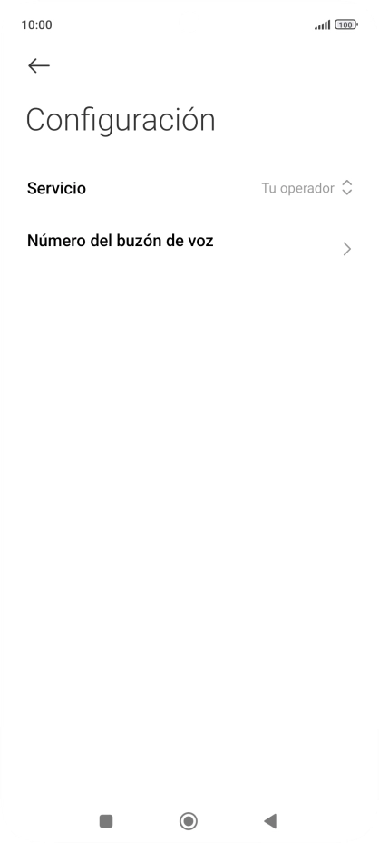 Pulsa Número del buzón de voz.