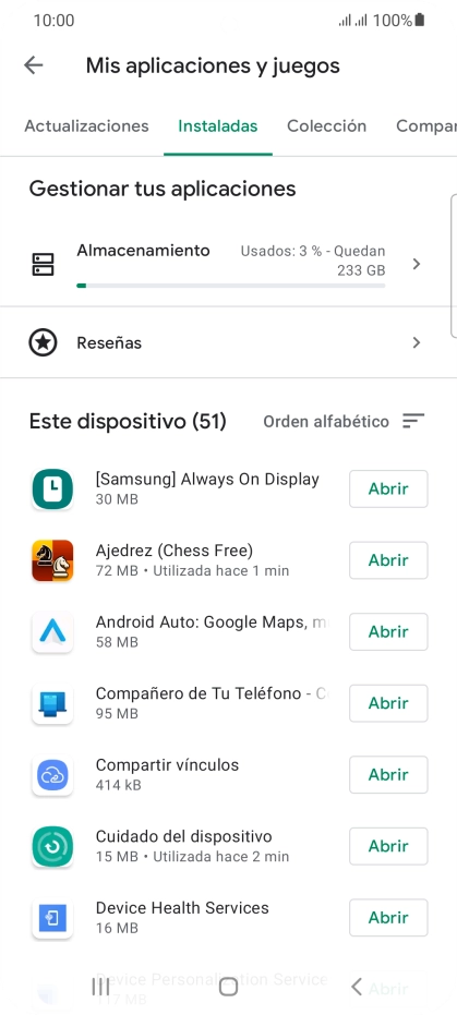 Pulsa la app deseada.