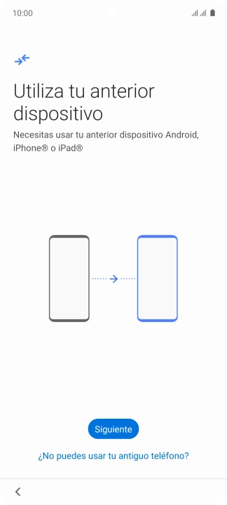 Pulsa Siguiente y sigue las indicaciones de la pantalla para transferir el contenido.