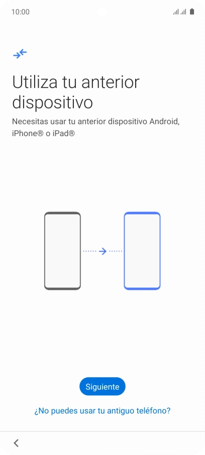 Pulsa Siguiente y sigue las indicaciones de la pantalla para transferir el contenido.
