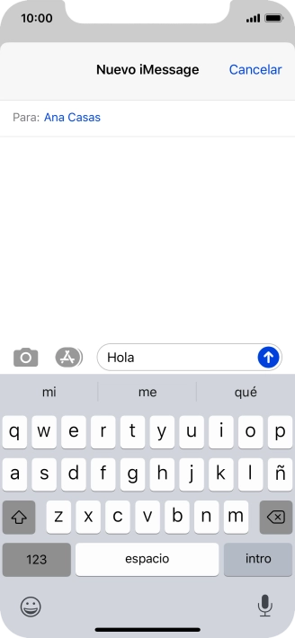 Pulsa el icono de enviar.