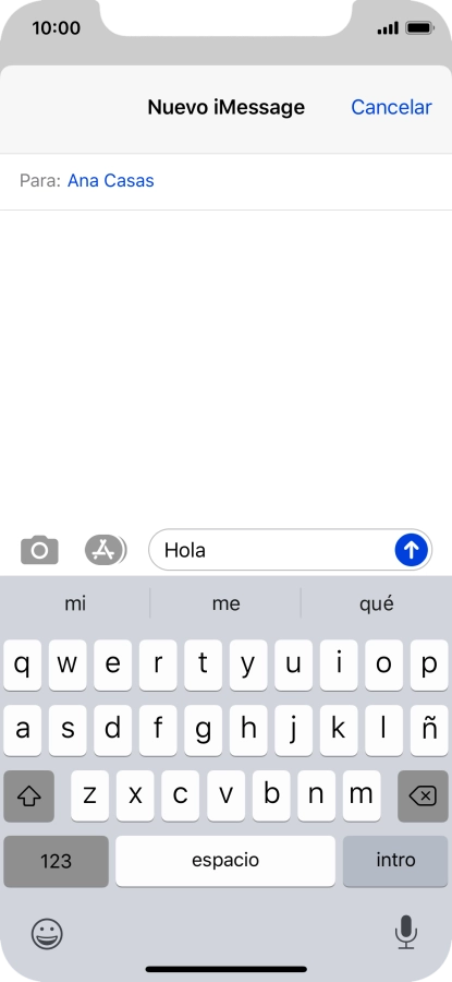 Pulsa el icono de enviar.