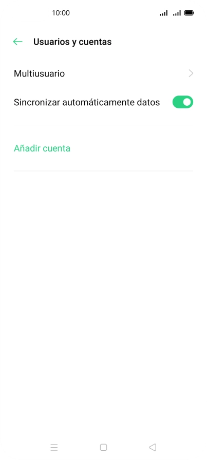 Pulsa Añadir cuenta.