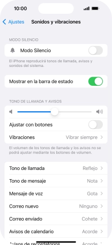 Pulsa el indicador junto a 