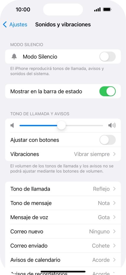 Pulsa el indicador junto a 