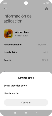 Pulsa Limpiar caché.