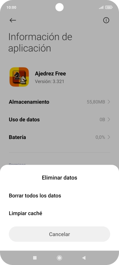 Pulsa Limpiar caché.