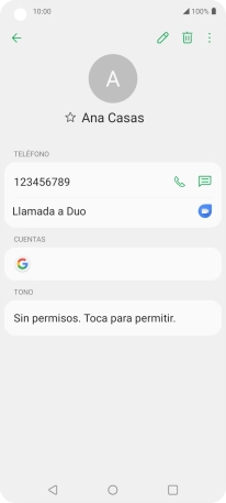 Pulsa el número de teléfono.