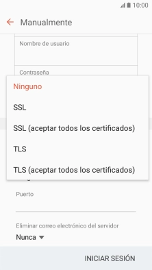Pulsa Ninguno para desactivar la función.