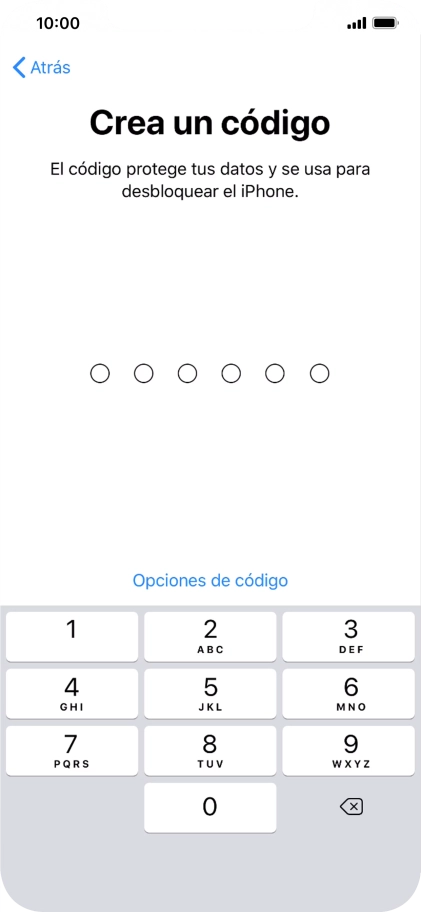 Pulsa Opciones de código.