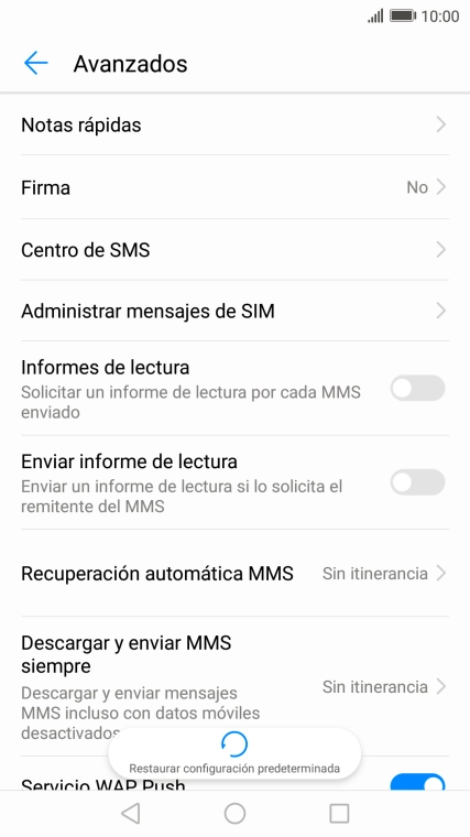 Pulsa Centro de SMS.