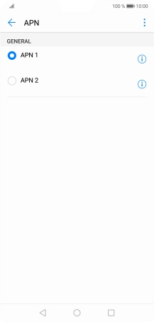 Pulsa en el campo junto a la conexión de datos deseada para activarla.