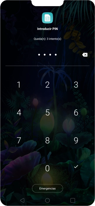 Si lo solicita el teléfono, introduce el código PIN y pulsa el icono de aceptar.