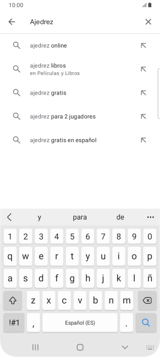 Introduce el nombre del tema o de la app y pulsa el icono de búsqueda.