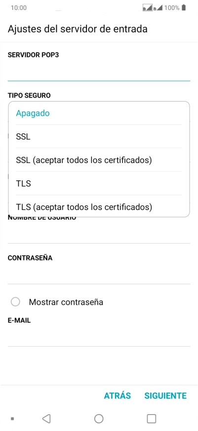 Pulsa Apagado para desactivar la función.