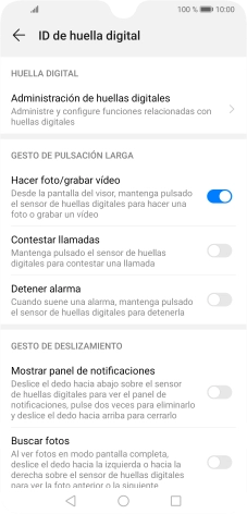 Pulsa Administración de huellas digitales.