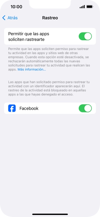 Pulsa el indicador junto a 