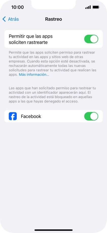 Pulsa el indicador junto a 