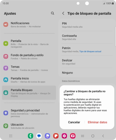 Pulsa Eliminar datos.