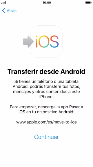 Para transferir contenido a tu teléfono, tienes que haber instalado la app 